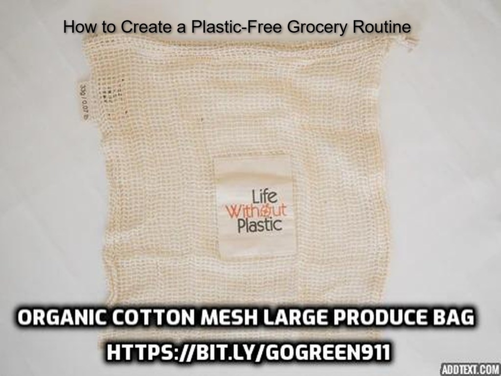 Organic cotton mesh produce bag for plastic-free grocery shopping