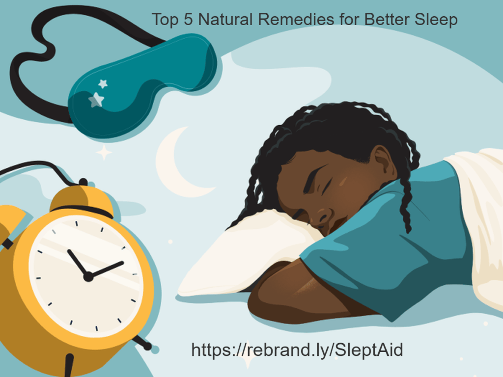 Top 5 natural remedies for better sleep including magnesium, valerian root, chamomile, lavender, and progressive muscle relaxation